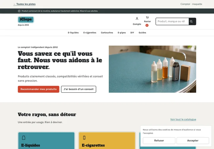 Aperçu de l’accueil Comptoir