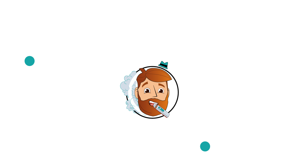 Logo iClope actuel avec mascotte, version blanche